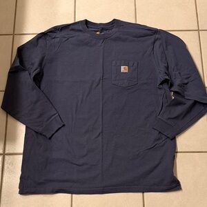 Carhartt Men's Deep Blue Long Sleeve Tee